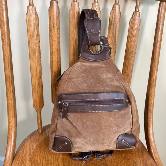 Wilsons Leather Y2K Retro Suede Sling Shoulder Bag Small Convertible Backpack main image 16